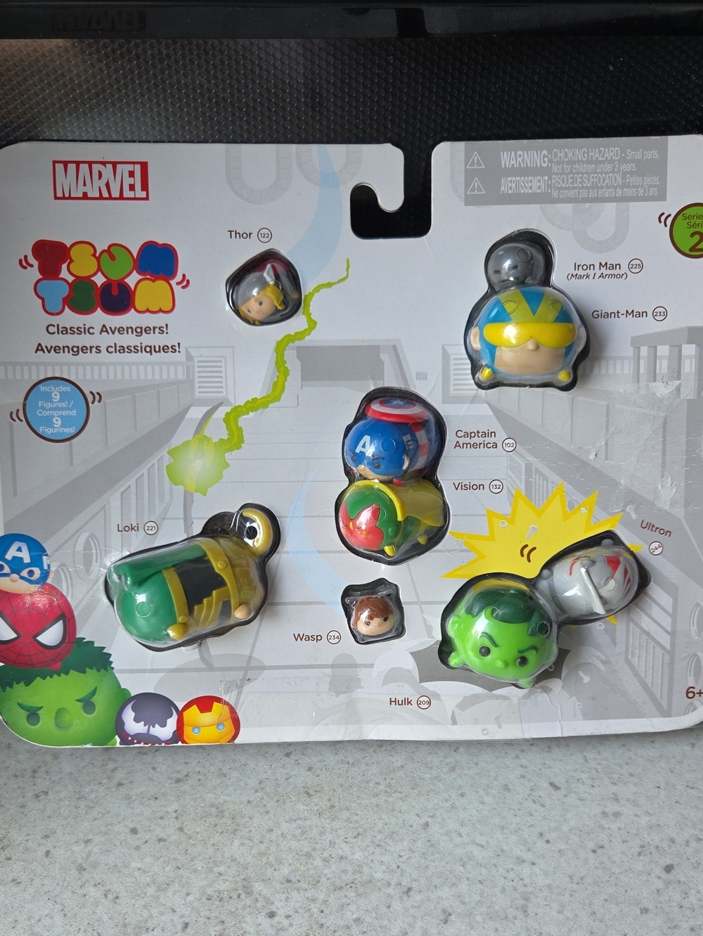 NIB Marvel Tsum Tsum Series 2 Classic Avengers 9-Pack Discontinued Jakks Pacific